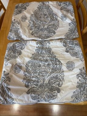 2 Pottery Barn Imani Medallion quilted Reversible Sham 25x20”